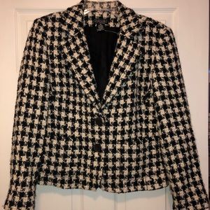 Women’s 8P Rafaella Houndstooth Blazer. Never Worn